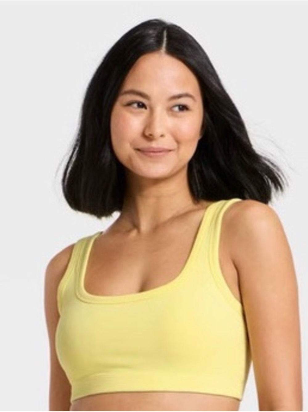 JoyLab Scoop Neck Bralette in Lemon